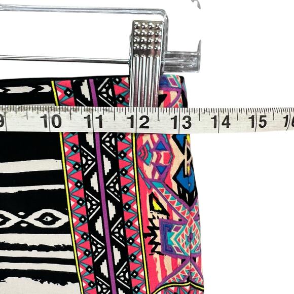 Flying Tomato Shorts Womens S Multicolor Tribal Aztec High Waisted Boho Festival - Picture 6 of 11